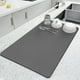 thumbnail image 1 of Estera para secar platos de cocina, 24.0 x 16.0 in, alfombrillas grandes para secar platos para encimera de cocina, almohadilla de secado de platos súper absorbente (gris, 1 paquete), 1 of 5