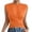 *Orange, variant on VBVC Women's Twist Back Cap Sleeve Top , Ladies' Crew Neck Fitted Wrap Blouse , Casual Summer Dressy Tank Top For Women,Black,XS-XL