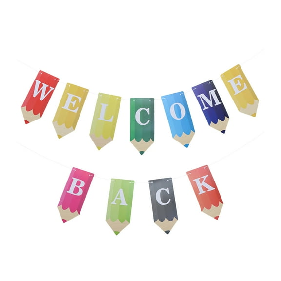 OFFIGAM Back to School Flag Shape Banner Multi 1 Set 117.9X7.86In