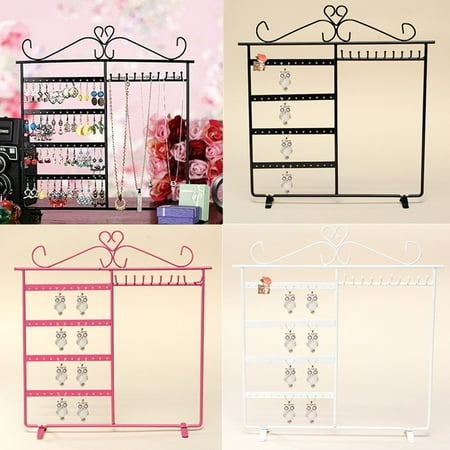 Metal Tree Jewelry Stand White/Pink/Black Upgrade Jewelry Display Rack Organizer Holder Earrings Metal Stand Necklace Holder Jewelry Tree ()