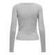 thumbnail image 3 of ONLY Camiseta de manga larga para mujer paquete de 3 - ONLRILEY O-NECK TOP, manga larga, cuello redondo, algodón elástico Gris XL (X-Large), 3 of 6