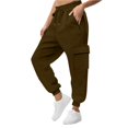 thumbnail image 6 of Pxiakgy Sweatpants for Women Loose Sweatpants Comfortable Pants with Pockets Casual Sweatpants High Waisted Workout Active Lounge Workout Jogging Joggers Pants Baggy Lounge Bottoms Brown L, 6 of 9