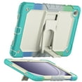 thumbnail image 5 of for Samsung Galaxy Tab A9 8.7" 2023 SM-X110 / SM-X115 Case, Kickstand 3 in 1 [Soft & Hard] Hybrid Heavy Duty Rugged Anti-Slip Scratch Resistant Case with Screen Protector Shoulder Strap, Blue/Colorful, 5 of 9