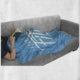 thumbnail image 6 of Fitness Soft Flannel Fleece Throw Blanket, I Like Fitness Sports and Work out Athletic Lifestyle Theme Exercise Health, Cozy Plush for Indoor and Outdoor Use, 70" x 90", Pale Blue White, by Ambesonne, 6 of 6