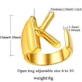 thumbnail image 2 of Clearance!Rings for Women Rings for Women 26 English Letters Open Ring Creative Adjustable Ring Bracelet silver E, 2 of 2