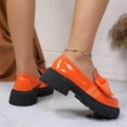 thumbnail image 6 of Wowcloth Women's British Style Loafers - Plus Size Comfortable Low Heel with Bow Decorated Patent Leather, Versatile Fashion Slip-Ons for Autumn Winter Wear, 6 of 9