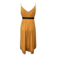 thumbnail image 5 of Taylonsss Womens Western Denim Dress V Neck Retro Waist-Cinching Solid Color Spaghetti Strap Cowboy Chic, 5 of 5