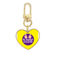 thumbnail image 1 of Expressing Grateful Life Friends Gold Heart Keychain Metal Keyring Holder, 1 of 3