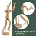 thumbnail image 3 of Pack of 6 Manikins US Art Supply® Wood 8" Artist Drawing Manikin Articulated Mannequin with Base and Flexible Body, 3 of 6
