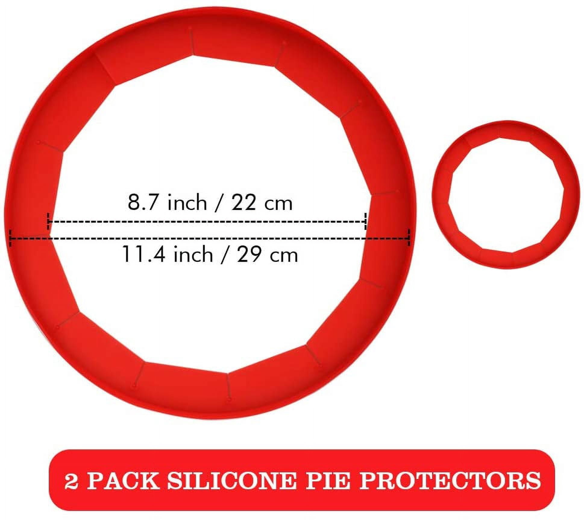 Pie Crust Guard Adjustable Silicone Pie Crust Cover Protector 8-10.8 Inch WHTCHSU ...