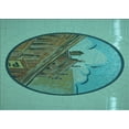 thumbnail image 1 of Ahgly Company Tapis d'Intérieur Lavables en Machine Rectangle Transitionnel Vert Turquoise, 2' x 3', 1 of 7