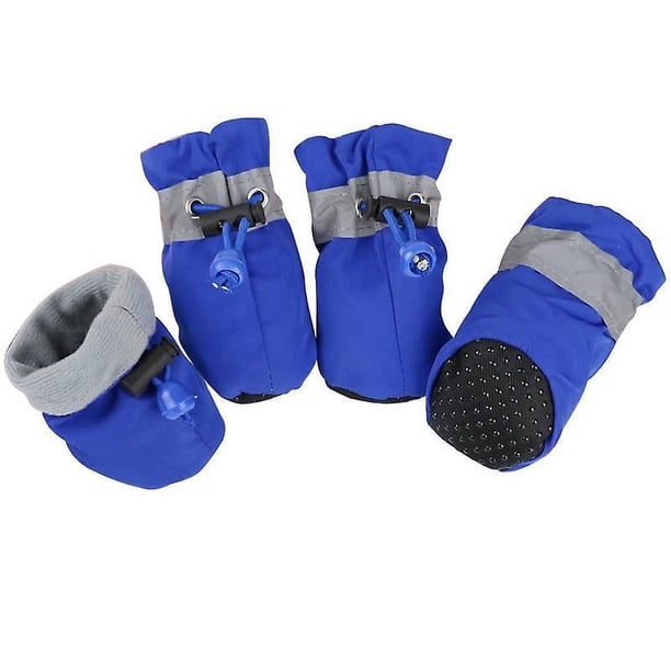 4 unids/set zapatos impermeables para perros botas antideslizantes para la lluvia y la nieve calzado grueso cálido para gatos pequeños calcetines para perros botines suministros para mascotas