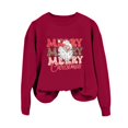 thumbnail image 4 of Fiaer Chandails de Noël pour Femmes, Graphique du Père Noël, Col Rond, Manches Longues, Chandail à Enfiler, Fêtes de Noël, Grande Taille, Tendance, Coupe Ample, Hauts, Rouge, M, 4 of 4
