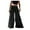 Black, variant on Casual Pants for Women Petite Fashion Women Loose Solid Color Casual Wide Leg Pants Cotton Linen Trousers XXXXL Blue