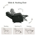 thumbnail image 5 of Spruce & SpringManual Rocker Recliner with Three Positions for Living Room, Black, 5 of 11
