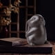 thumbnail image 4 of Estatuilla de conejo, estatua de , decoración de mesa de té, colección de ilustraciones, escultura de animales, adorno de escritorio artesanal De pie7cmx5cmx10cm Soledad Escultura de conejo, 4 of 8