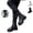 Black, variant on Mfakffe Womens Combat Platform Boots Chunky Lace Up Mid Calf Boots Lug Sole Round Toe Side Zipper Fashion Non Slip Boot