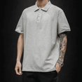 thumbnail image 2 of Camiseta de manga corta de verano, polo para hombre, camiseta con solapa, ropa holgada, versión coreana de la tendencia, marca Tide de moda que combina con todo, talla L, 2 of 5