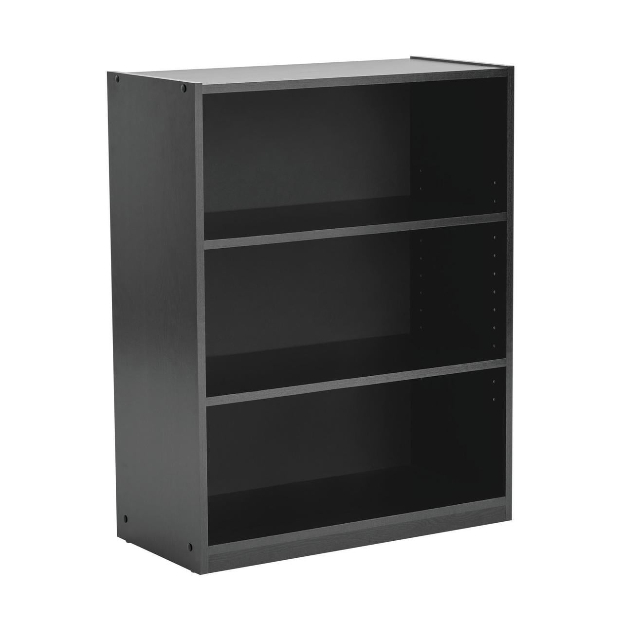Mainstays 3Shelf Bookcase with Adjustable Shelves, True Black Oak  (图5)