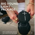 thumbnail image 6 of ULTIMATE EARS MINIROLL Ultra-Portable Waterproof Bluetooth Speaker, Big Bass, IP67 Dustproof, 131 ft (40 m) Range - Gentle Black, 6 of 9