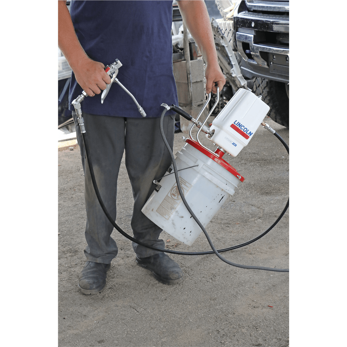 Lincoln Industrial 989 Heavy Duty Grease Pump for 25-50 lbs. Drum