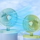 thumbnail image 2 of 2pcs Set Small Desk Fan USB Powered Personal Fan Strong Airflow 5 Speeds Mini Fan 360°Rotation Portable Fan7 Inch Quiet Table Fan for Home Office Bedroom Desktop Travel, 2 of 4