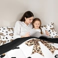 thumbnail image 4 of Castle Fairy Cute Bowknot 7-Piece Twin Bedding Sets for Girls Boys Children,Leopard Print Bedding Comforter Set,Fashion Modern Breathable Sheet Sets,Lightweight Room Decor, 4 of 8