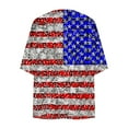 thumbnail image 5 of Wiyuqeen Women's Holiday Beach Kimono Cardigan 4th of July American Flag Chiffon Cardigans Open Front Short Sleeve Chiffon Cover Up, 5 of 5