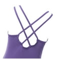 thumbnail image 7 of Kaerm Kids Girls Sleeveless Crisscross Shoulder Straps Ballet Leotard,Size 3-14Yeara Purple 5-6, 7 of 7