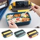 thumbnail image 1 of Caja De Almuerzo Fiambrera de plástico con compartimentos,soporte para teléfono y juego de cubiertos,apta para microondas,ideal para el trabajo,la escuela y los viajes (azul,1 unidad). Rkxzt, 1 of 7