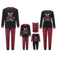 thumbnail image 1 of Conjunto de pijamas navideños familiares a juego: camisetas con estampado de astas y pantalones a cuadros. Pijamas de vacaciones para dormir., 1 of 10