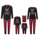 thumbnail image 1 of Conjunto de pijamas navideños familiares a juego: camisetas con estampado de astas y pantalones a cuadros. Pijamas de vacaciones para dormir., 1 of 10