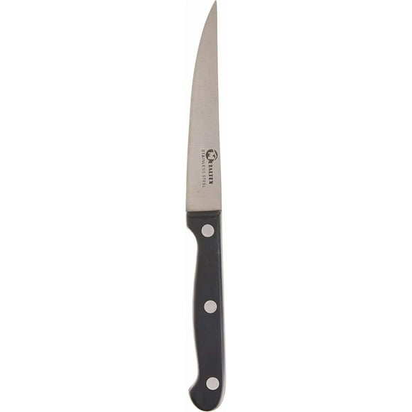 Metaltex 258164 Steak Knife in Sheath, Black/Silver