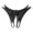 Black, variant on Women's Crotchless Butterfly Embroidered Mesh Strappy Underwear Thong (Pink, One Size)