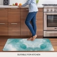 thumbnail image 5 of Turquoise Ombre Marble Doormat Outdoor Entrance 24"x36", Yellow Modern Geometric Abstract Art Absorb Moisture Dirt Door Mats, Non-Slip Rubber Backing Floor Mats Indoor, Low-Profile Front Door Rugs, 5 of 9