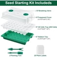thumbnail image 2 of 5 Pack Seed Starter Tray Kit (200 Cells Total Tray) with Adjustable Humidity Dome, Plant Germination Trays, Starting Trays Mini Greenhouse for Seeds Growing, 2 of 4