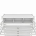 thumbnail image 6 of Luckynote Full Size Metal Loft Bed, Heavy Duty Frame with Wardrobe, L-Shaped Desk, Storage Cubes and Shelves, White, 6 of 10