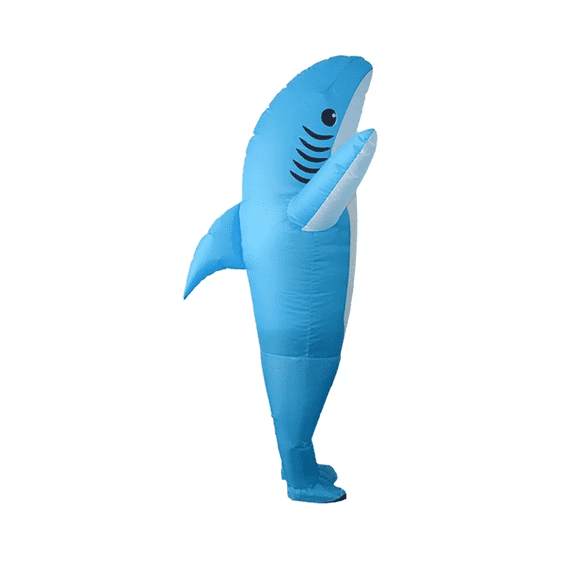 Disfraz Inflable De Tiburón Para Adulto Adult: 1.5-1.9m Azul Claro