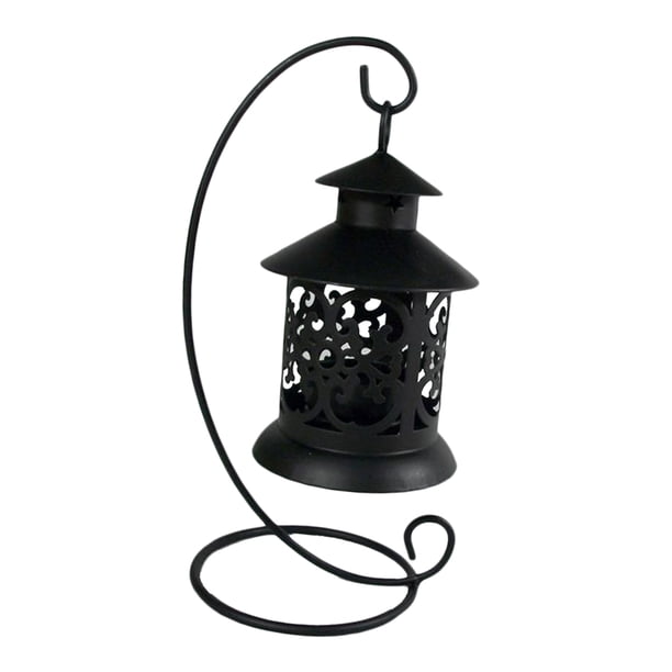 Linterna candeliere Candelero Linterna con soporte para decoración de bodas de del Interior Negro Colco Candelabro de hierro hueco
