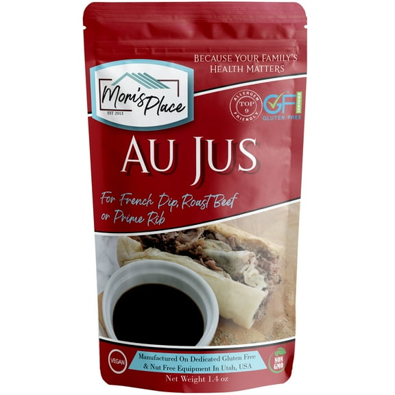 Mom’s Place Gluten-Free & Dairy Free Au Jus Mix, Vegan, Nut Free & Soy Free, 16 servings, 1.4 oz.