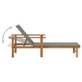 thumbnail image 4 of Pool Lounger Charmma Sun Lounger Poly Rattan and Solid Acacia Wood Gray, 4 of 7