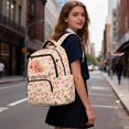 thumbnail image 4 of KUIFORTI Axolotl Strawberry Kids Backpack Girls Bookbag Durable Polyester School Bag with Front Pockets Adjustable Straps Back to School Supplies, 4 of 7