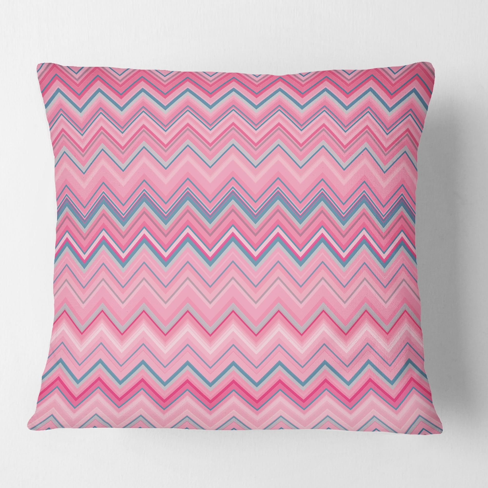 Designart Abstract Retro Geometric III' Mid-Century Modern Throw Pillow - 18x18