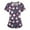 Purple_N10_#5827, variant on Homozy Christmas Tree Printed Womens Black Scrub Tops Plus Size Short Sleeve Nursing Shirts with Pockets Holiday Casual S-5xl Oversized Scrub Workwear Uniform Red L
