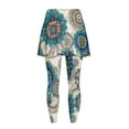 thumbnail image 6 of FUIALDOLG Womens Athletic Skirts Green Boho Mandala Flower Skirted Leggings Lady High Waisted Yoga Leggings with Pocket Full Length Gym Workout Pants Tennis Golf Skort Sport Outfits,Size L, 6 of 7