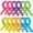 6 Colors 12 Pcs, variant on Airplane‑Shaped Plastic Clothespins, Heavy‑Duty Spring Laundry Clips for Clothes, Photos, Crafts, Multipurpose Utility Clips