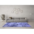 thumbnail image 3 of Ahgly Company Indoor Square Patchwork Blue Transitional Area Rugs, 7' Square, 3 of 4