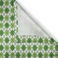 thumbnail image 4 of Ambesonne Irish Grommet Curtain Single Panel, Classical Argyle Pattern, 50"x60", Green Pale Green White, 4 of 5