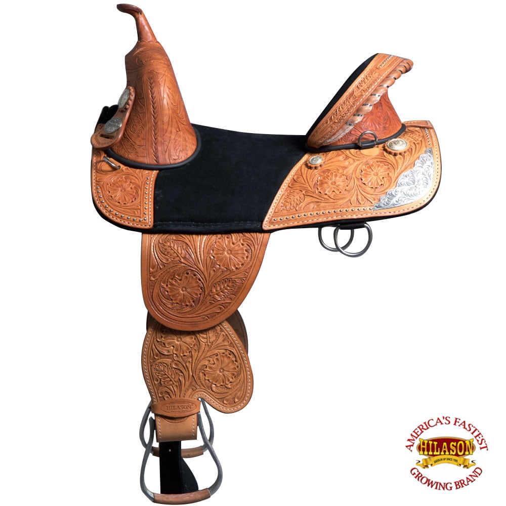 Hilason Western Horse Treeless Trail Barrel Saddle American Leather