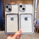 thumbnail image 2 of Funda De Inserción De Tarjeta Galvanizada , Paquete Completo , Teléfono Anticaída Y A Prueba De Golpes Adecuada Para iPhone 11 12 13 14 PRO MAX X XR 7 8 plus, 2 of 4